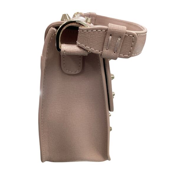 NWT Furla Crossbody Women’s 1Size Gold Hardware Studs Saffiano Leather Dust Pink - Picture 6 of 12